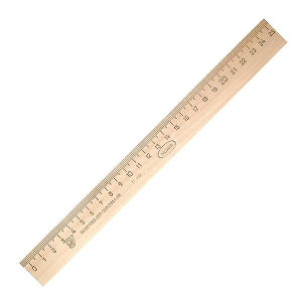 Rigla din lemn 25cm.