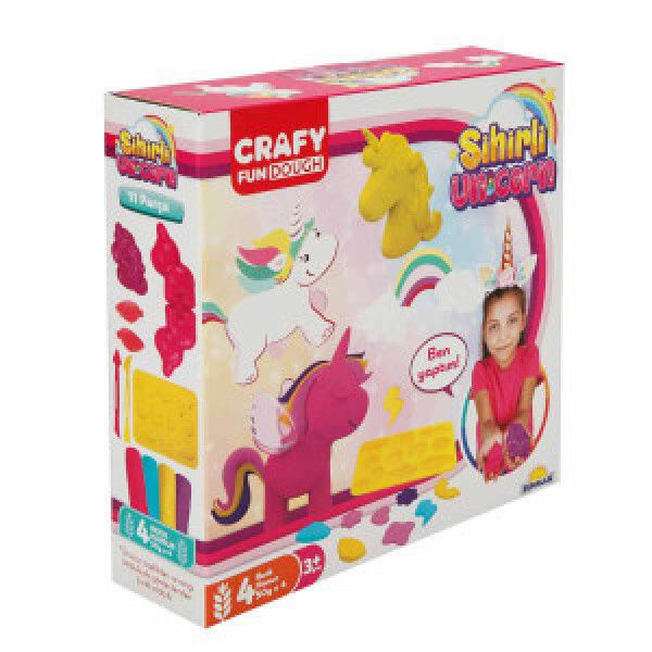 S03002090 Set pasta de modelat Magical Unicorn 11 el. Crafy Dough (4x50gr.)
