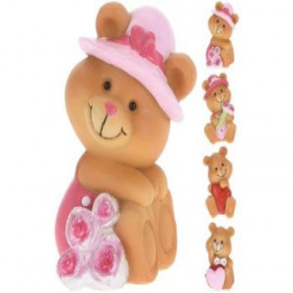 Suvenir "Ursulet cu flori Valentine" 6cm