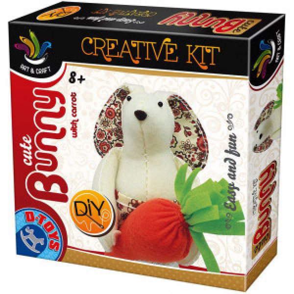 Set creativ de cusut iepuras cu morcov – Cute Bunny 68033
