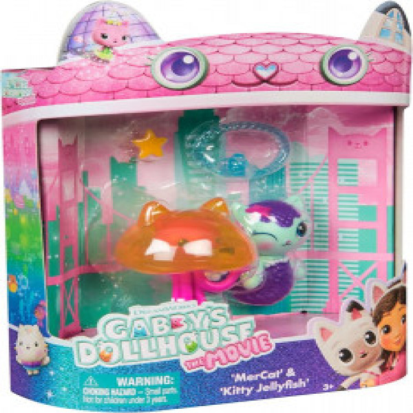 Set figurine Gabby’s Dollhouse MerCat&amp;Kitty Jellyfish 6074329