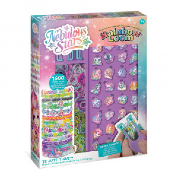 Set p-u fete 11144 Nebulous Stars bratari cu talisman - Rainbow Loom™