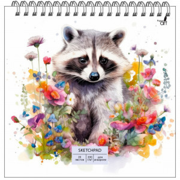 Sketchpad pentru acuarela СП20230 Енотик A5 20f spirala