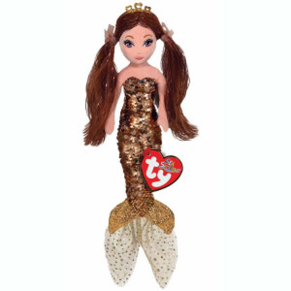 TY02104 TM GINGER Brown Mermaid 25 cm