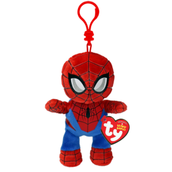 TY34010 Spider Man 12см (Beanie Babies Clip) breloc