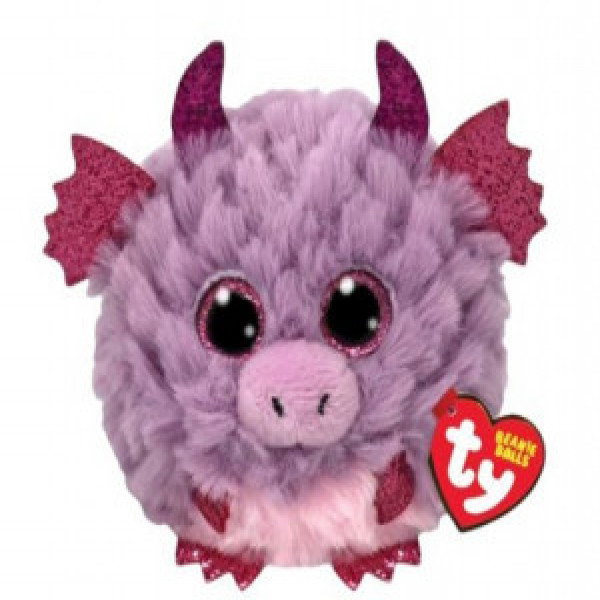 TY42557 Dragon purpuriu Spark 10 cm (Beanie Balls)