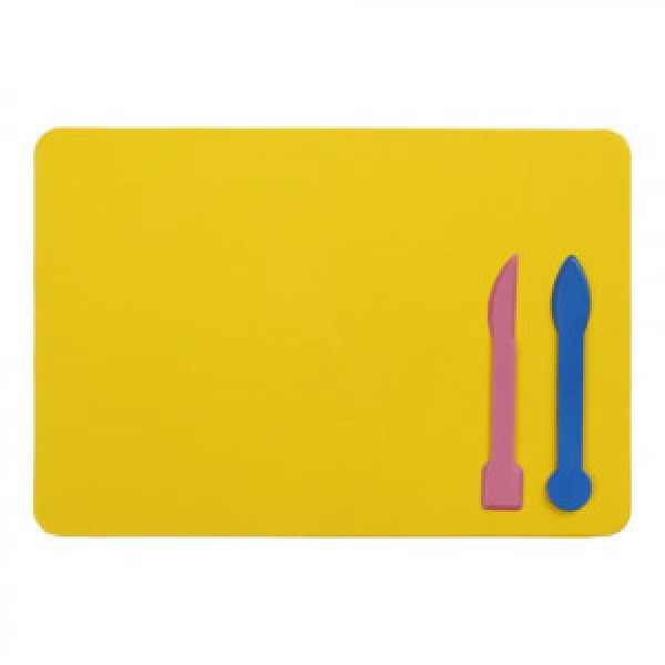 Tabla pentru modelare Plasticine Board, 2 Stacks, Yellow, Kids Line ZB.6913-08