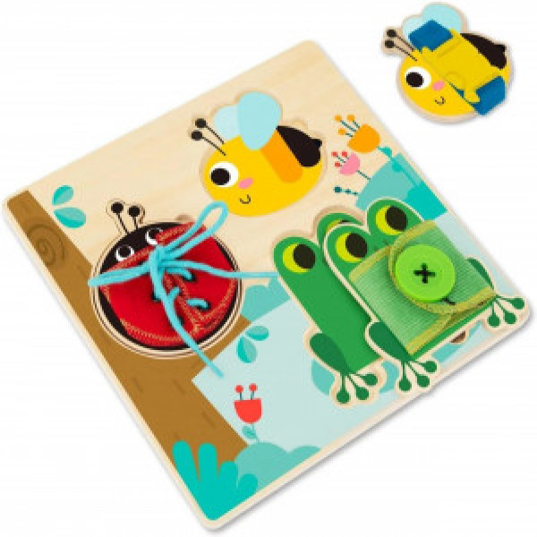 Tooky Toy TH942 Busyboard din lemn Animale