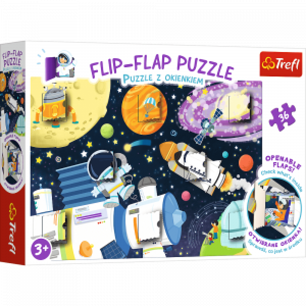 Trefl 14272 Puzzles - "36 Flip-flap puzzle" - Space   Trefl