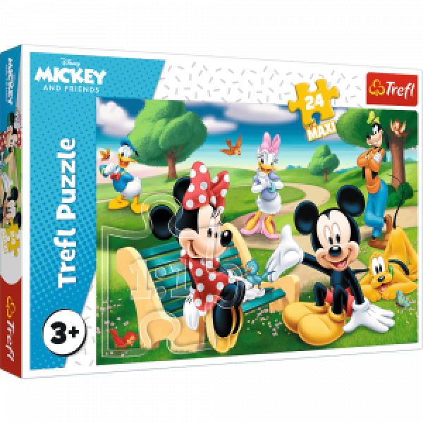 Trefl 14344 Puzzles - "24Maxi" - Mickey Mouse among friends