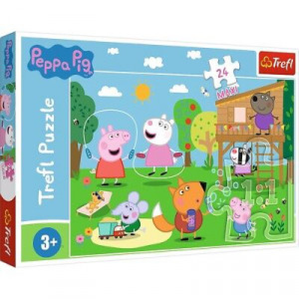 Trefl 14342 Puzzles - "24 Maxi" - Fun in the grass   Peppa Pig