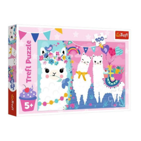 Trefl 16363 Puzzles - "100" - Happy llamas   Trefl