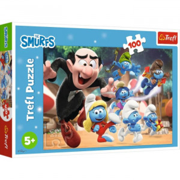 Trefl 16481 Puzzles - "100" - Papa Smurf's lessons / The Smurfs