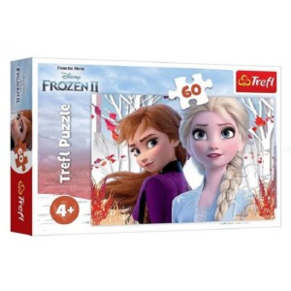 Trefl 17333 Puzzles - 60 - The enchanted world of Anna and Elsa   Disney Frozen 2