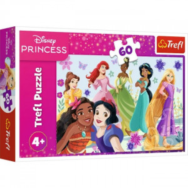 Trefl 17409 Puzzles - 60 - Princesses in action / Disney Princess_FSC Mix 70%