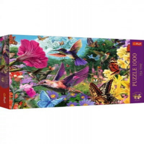 Trefl 10806 Puzzles - "1000 Premium Plus" - Tea Time: Hummingbird Garden_FSC Mix 70%