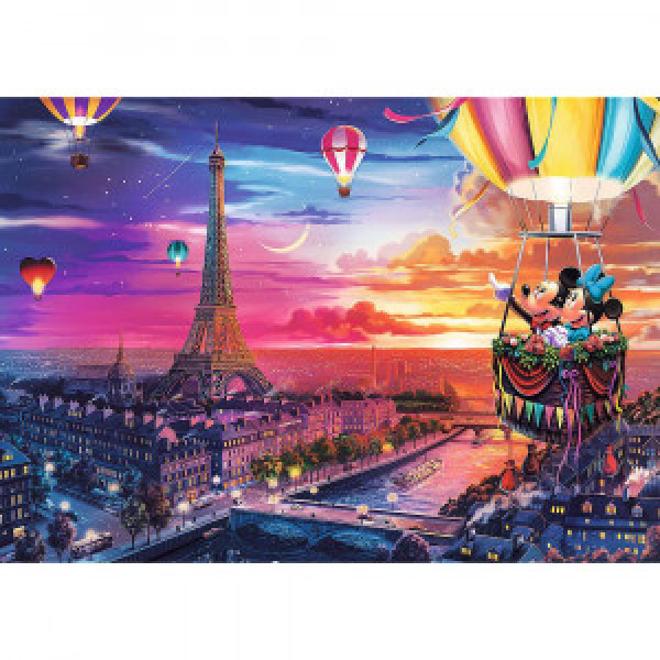 Trefl 10917 Puzzles - 1000 Premium Plus - Mickey and Minnie in Paris / Disney_FSC Mix 70%