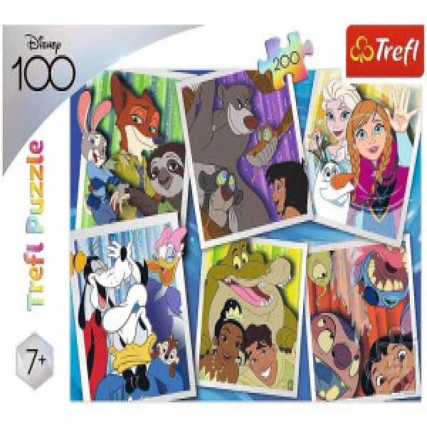 Trefl 13299 Puzzles - "200" - Disney heroes   Disney 100