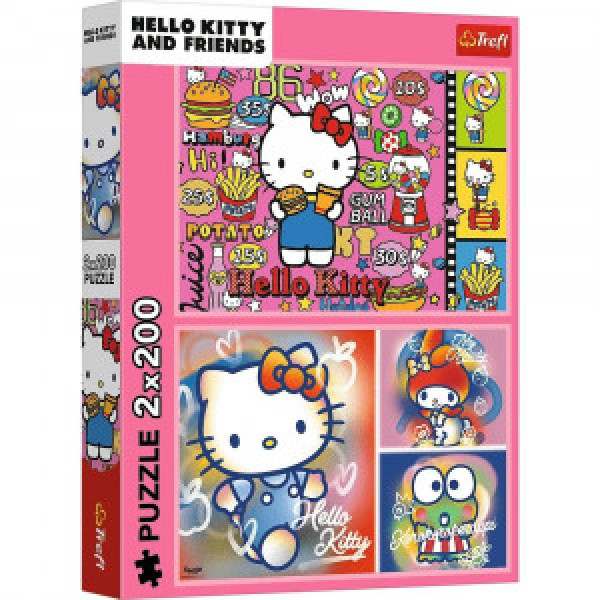 Trefl 13336 Puzzles - 2x200 - Hello Kitty and friends / Hello Kitty_FSC Mix 70%