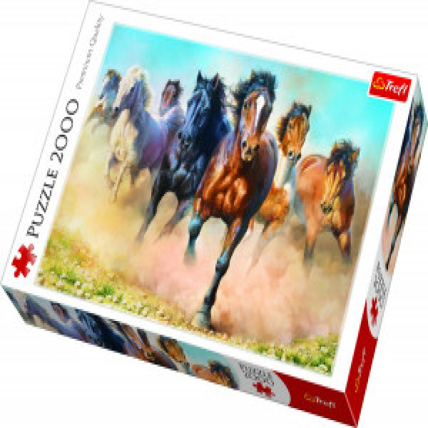 Trefl 27098 Puzzles - 2000 - Galloping herd of horses