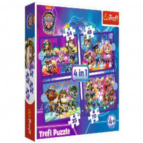 Trefl 34621 Puzzles - "4in1" - Rescue Heroes / VIACOM Paw Patrol : THE MIGHTY MOVIE 2023