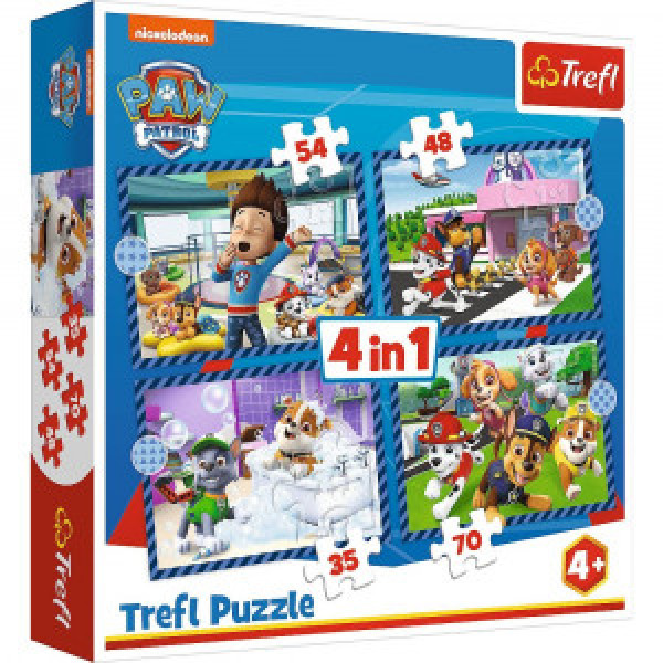 Trefl 34650 Puzzles - "4in1" - Doggy things / Viacom Paw Patrol