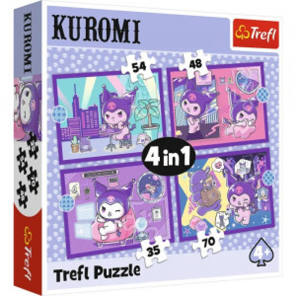 Trefl 34676 Puzzles - 4in1 - Day with Kuromii / Hello Kitty_FSC Mix 70%