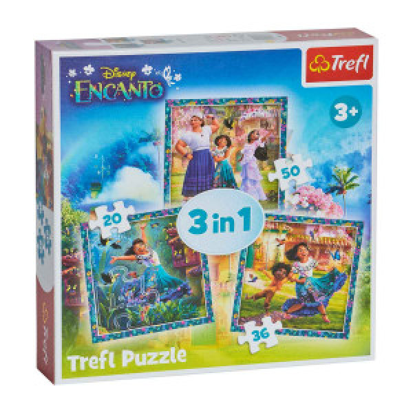 Trefl 34866 Puzzles - "3n1" - Heroes of the magical Encanto   Disney Encanto