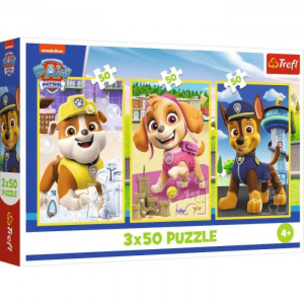 Trefl 34878 Puzzles - "3x50" - Our dogs / Viacom PAW Patroll_FSC Mix 70%