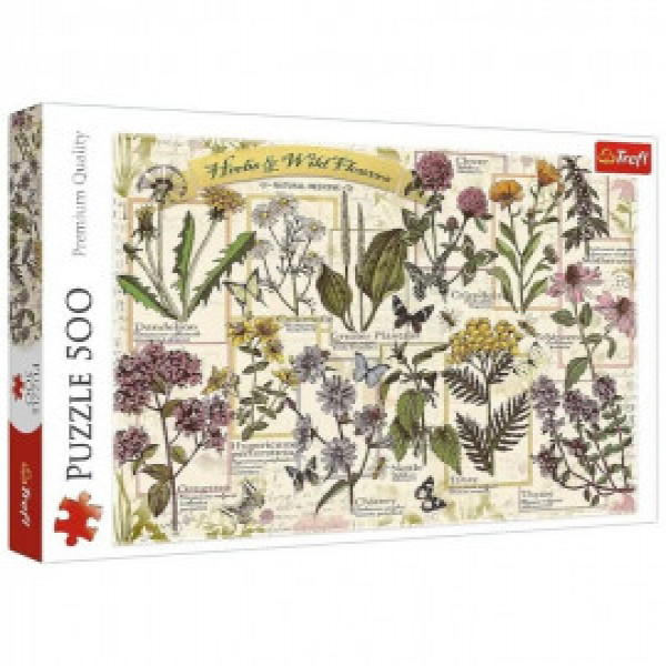 Trefl 37478 Puzzles - "500" - Herbarium: Medicinal Herbs