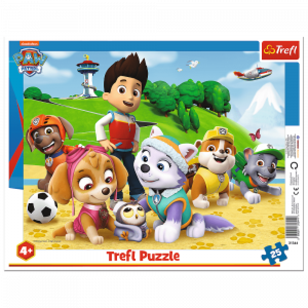 Trefl 31344 Puzzles - "25 Frame" - Paw Patrol on the trail   Viacom PAW Patrol