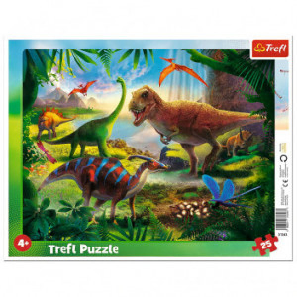 Trefl 31343 Puzzles - 25 Frame - Dinosaurs