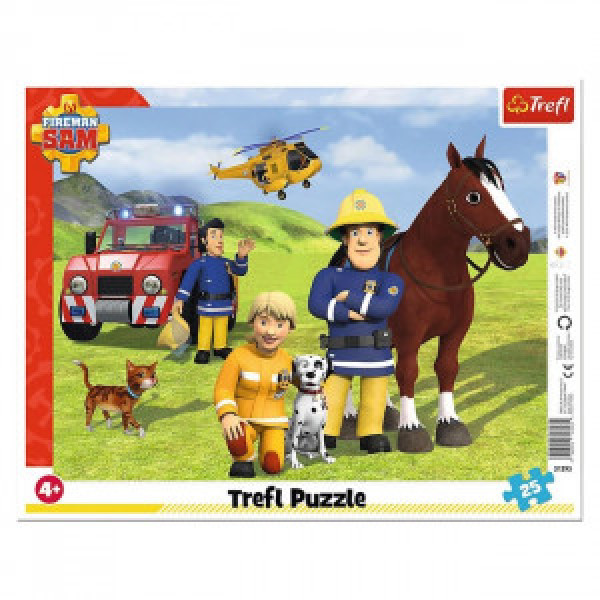 Trefl 31393 Puzzles - 25 Frame - Always on guard / Prism A&amp;D Fireman Sam