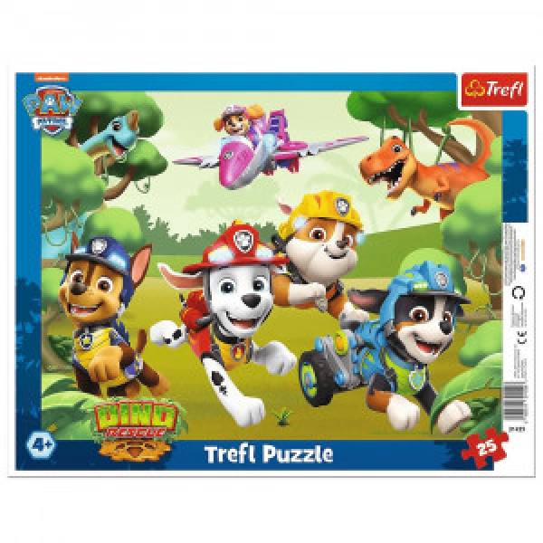 Trefl 31429 Puzzles - "25 Frame" - Amazing dog tricks / Viacom PAW Patrol
