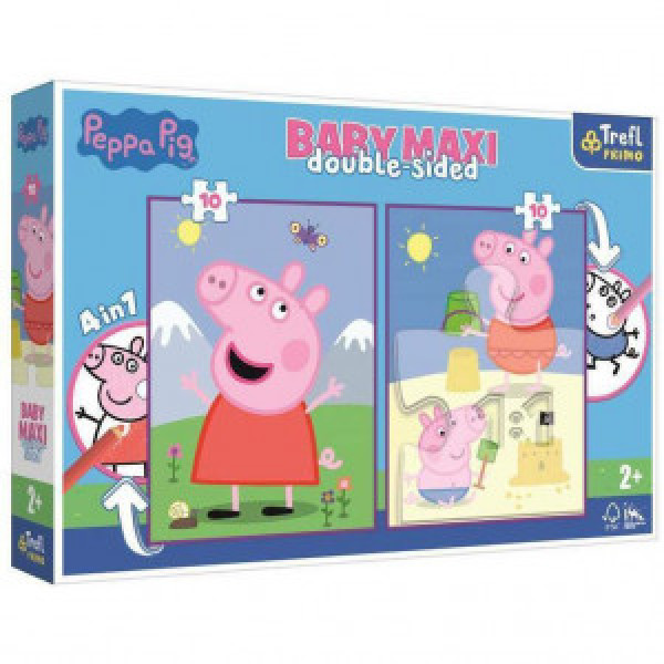 Trefl 43001 Puzzles - "Baby Maxi 2x10" - Peppa's good day / Peppa Pig