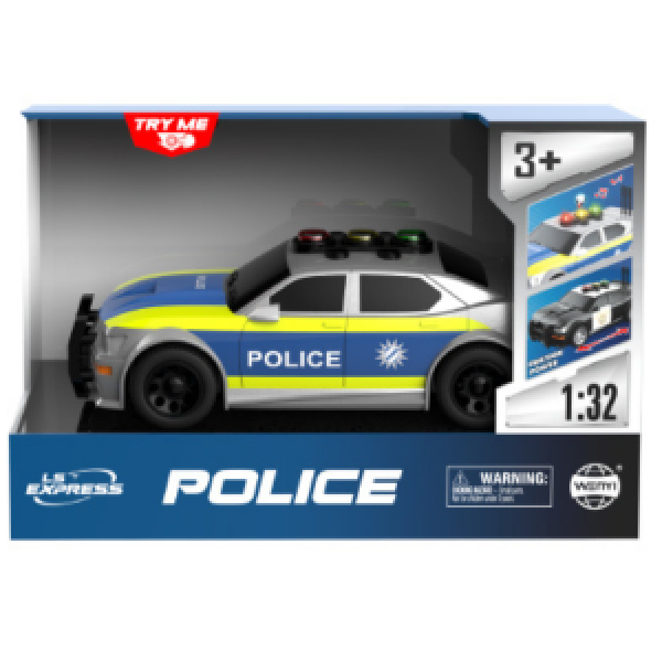 WY1150B 1:32 Masina de politie cu frictiune (lumini /sunete)