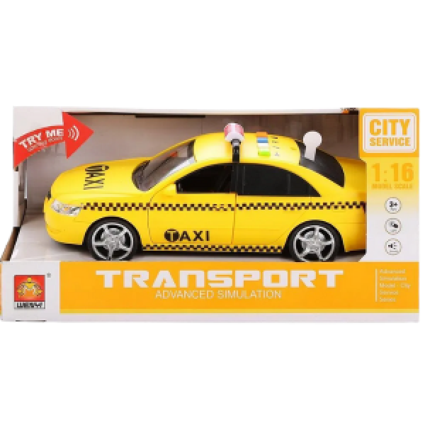 WY560C Masina inertiala Taxi (lumina / sunet / usi mobile) 1:16