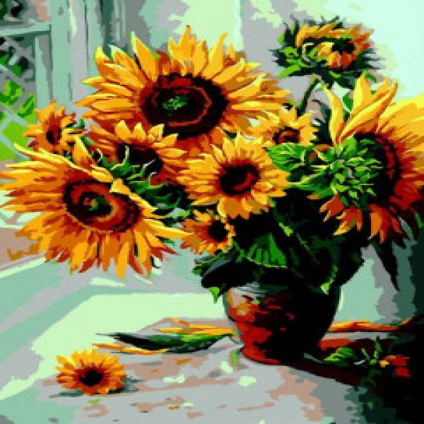 ZB.64135 Pictura pe numere  "Floarea Soarelui", 40*50 cm, ART Line