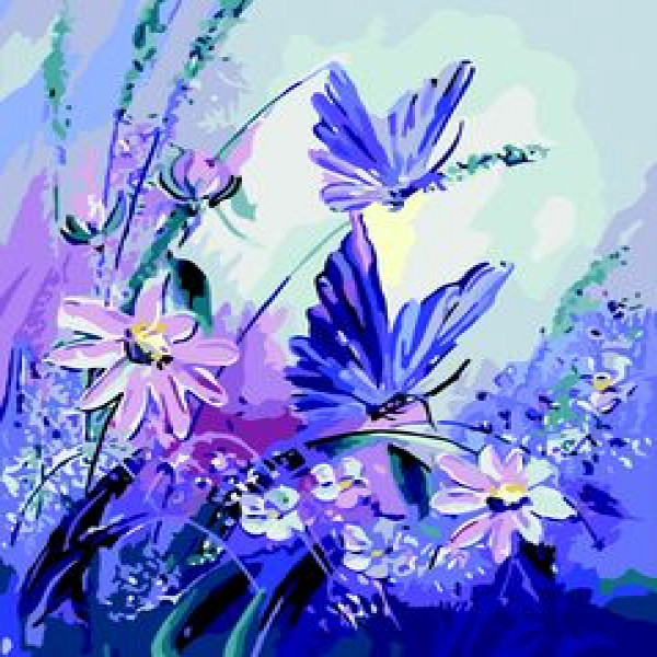 ZB.64147 Pictura pe numere  Fluturi, 40*50 cm, ART Line