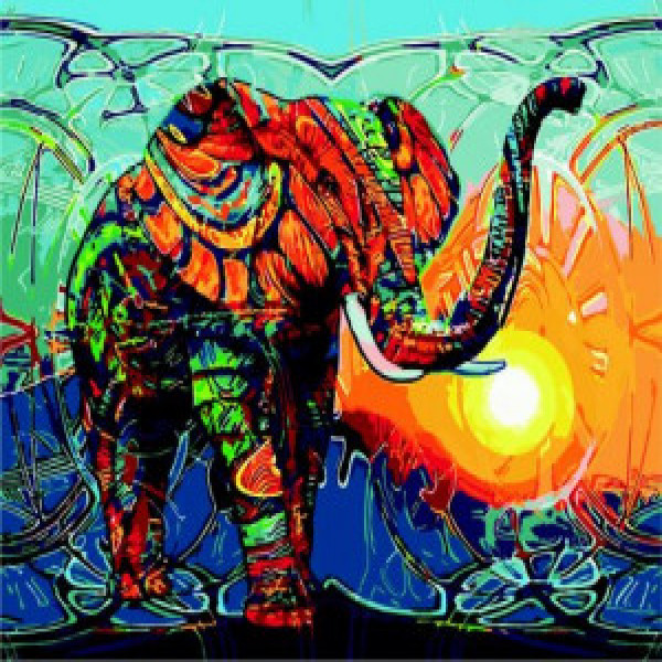 ZB.64250 Pictura pe numere  "Elefant indian", 40*50 cm, ART Line