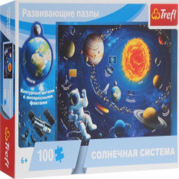 Trefl 15529 Puzzles - "100 Educational" - The solar system - RU   Trefl