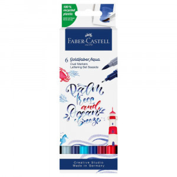 164519 Gofa Aqua Dual Marker Lettering Set Sea
