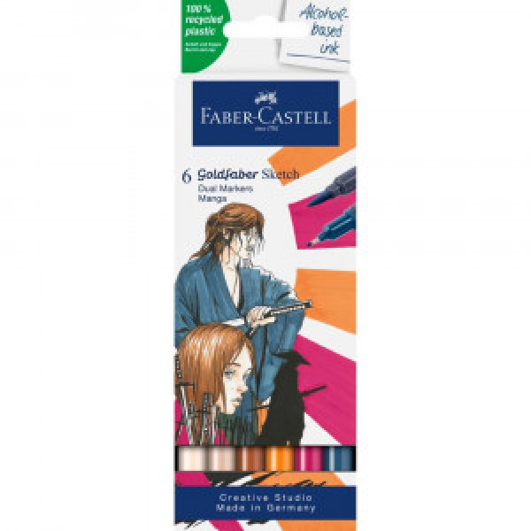 164809 Set de sketch marker Faber-Castell Gofa Manga, 6 buc.
