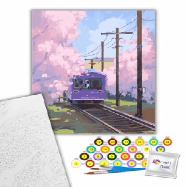 10533-AC Pictura pe numere Поезд до Сидзюку 40*50 см