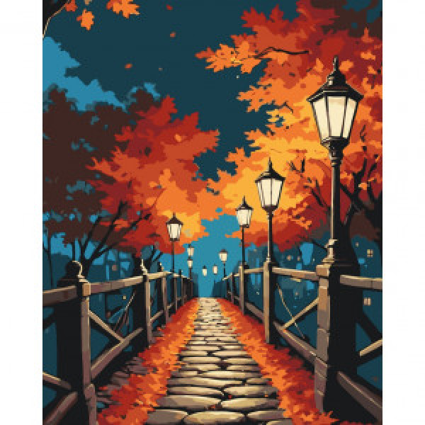 11054-AC Pictura pe numere Ночная прогулка 40*50 см