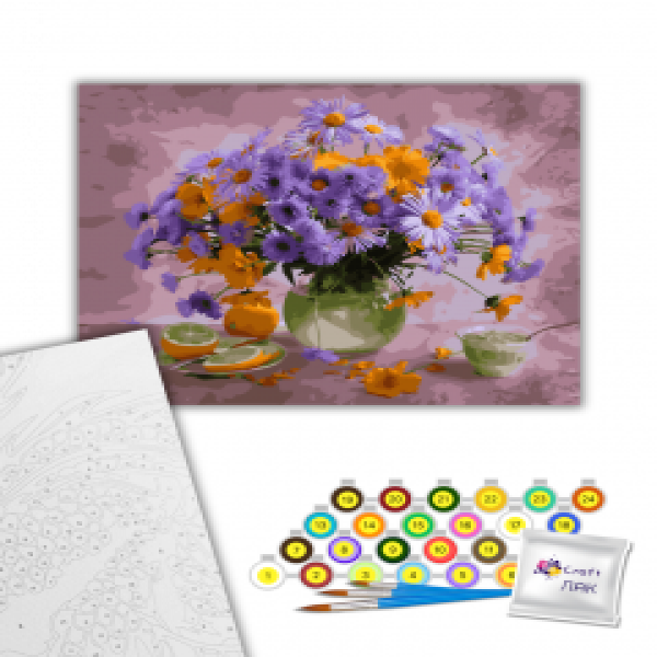 12113-AC Pictura pe numere Полевой натюрморт 40*50 см