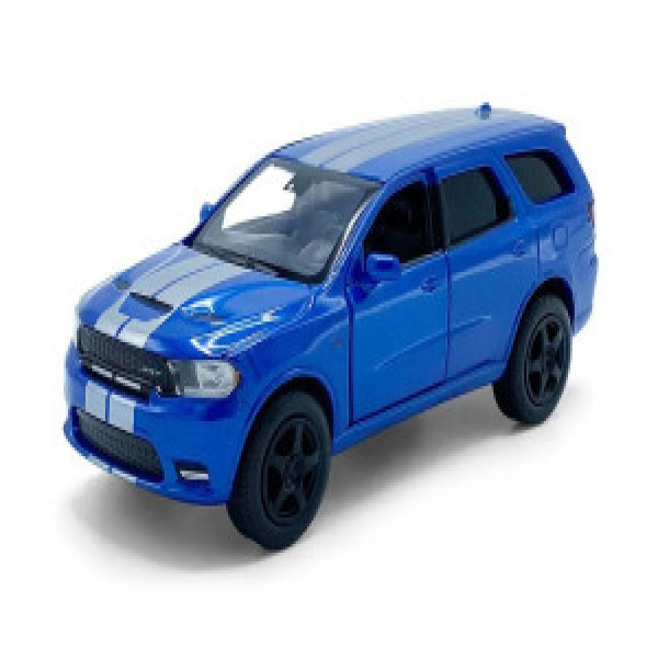 36145224 Macheta auto Dodge Durango SRT, 1:36, Blue   Silver striping Mecanism pull-back, sincron