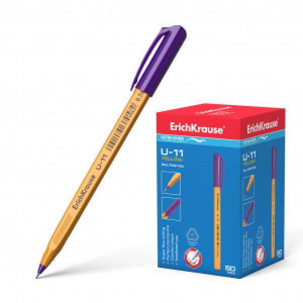 Pix 37057 ErichKrause  U-11 Yellow, Ultra Glide Technology violet (box 50 pcs.)