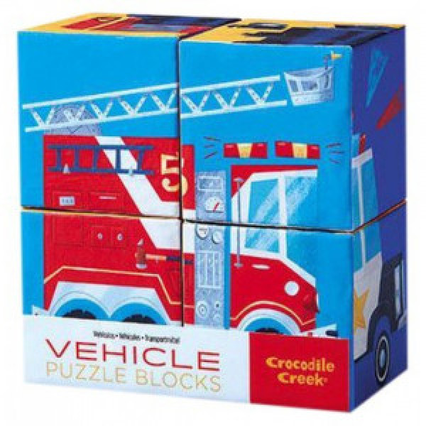 382908-3 4 PC BLOCK SET/BUSY VEHICLES
