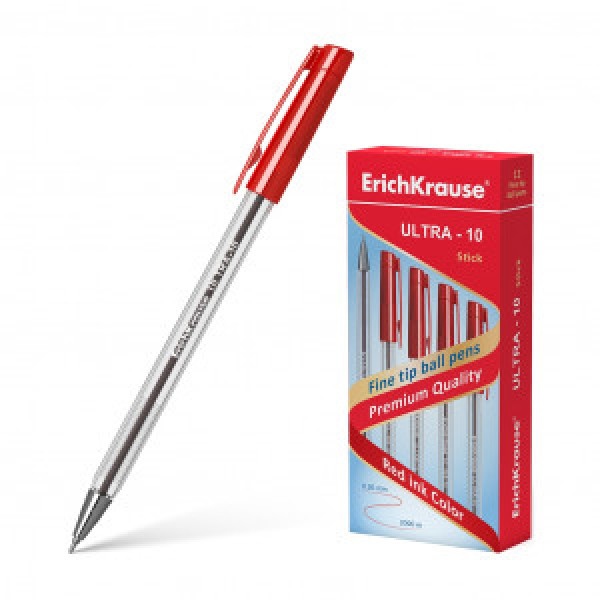 Pix 39433 ErichKrause ULTRA-10, ink color: red (box 12 pcs.)